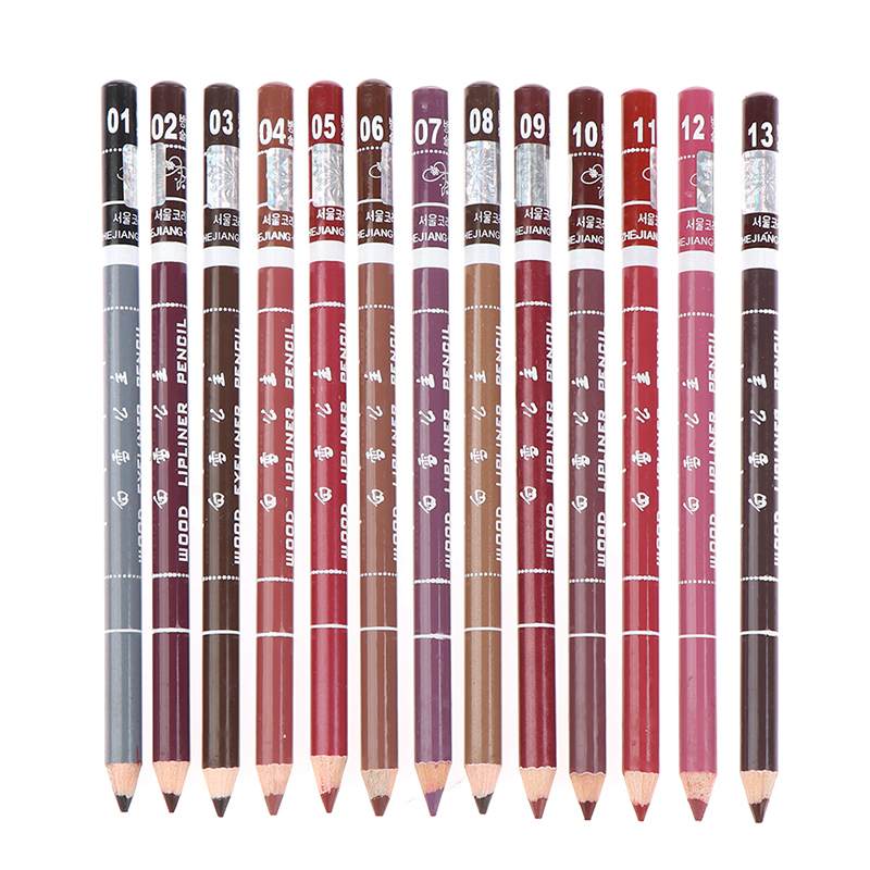 Lip Liner Pencil - プロの防水木製リップライナー、女性のための魅力的なソフトペンシルメイク、長持ちする化粧品ツール、28色