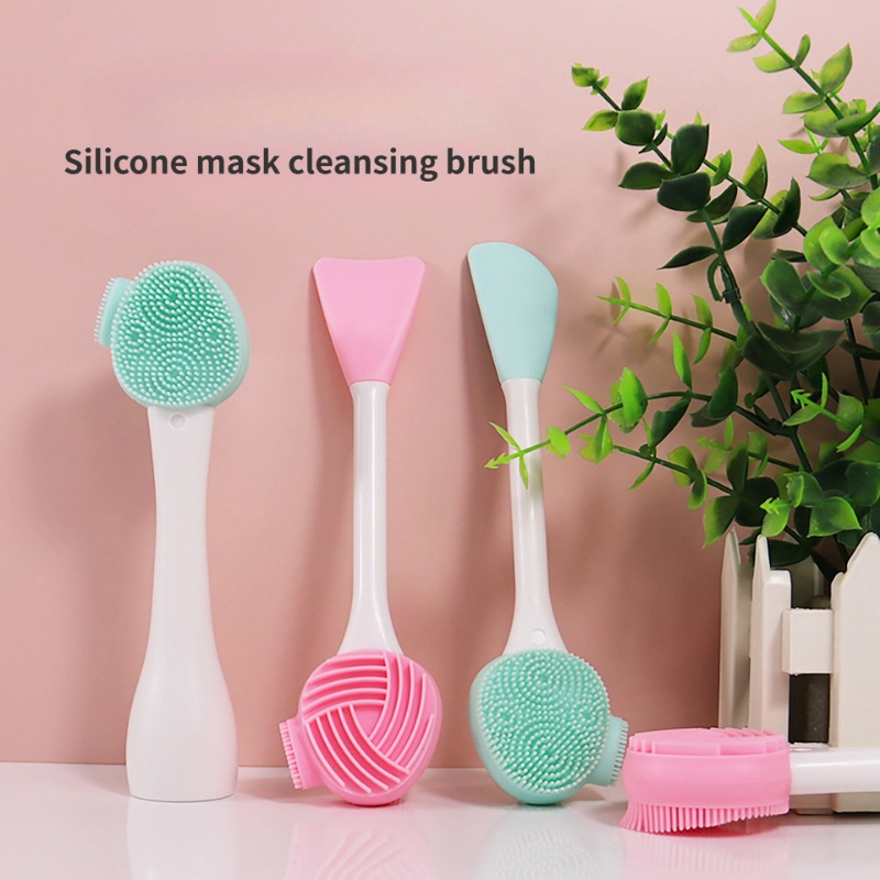 Makeup Beauty Ro - 1PC 多目的クレンジングブラシフェイシャルマスクスパチュラにきびにきび除去メイククレンジングシリコーン顔さまざまなブラシヘッド