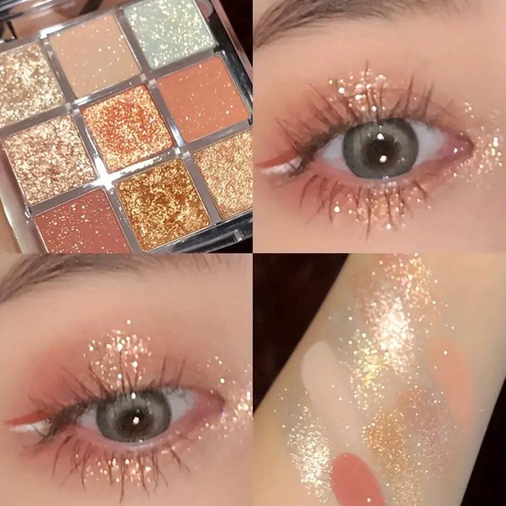 Beauty Makeup Girl - グリッターアイシャドウパレット パールグリッターアイシャドウメイクアップ ブライトガール ファインスパークル パールセント、高発色、アイメイクアップツール