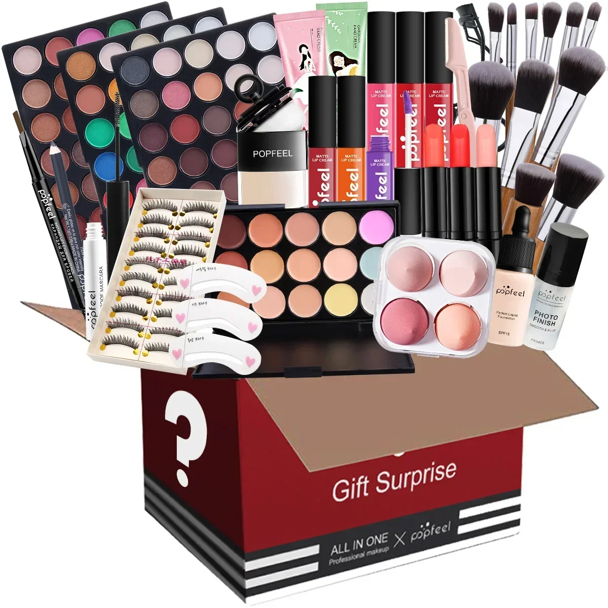 Huda Beauty Makeup Set - POPFEEL オールインワン メイクアップ キット ギフトセット アイシャドウ