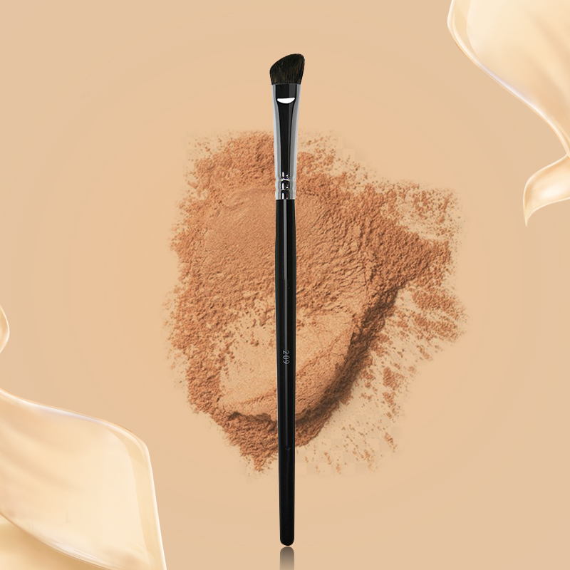 Makeup Beauty Ro - ピカッソグレーメイクブラシ,プロのアイシャドウブラシ,柔らかくふわふわのリスの毛,209ベベルなし,無垢材