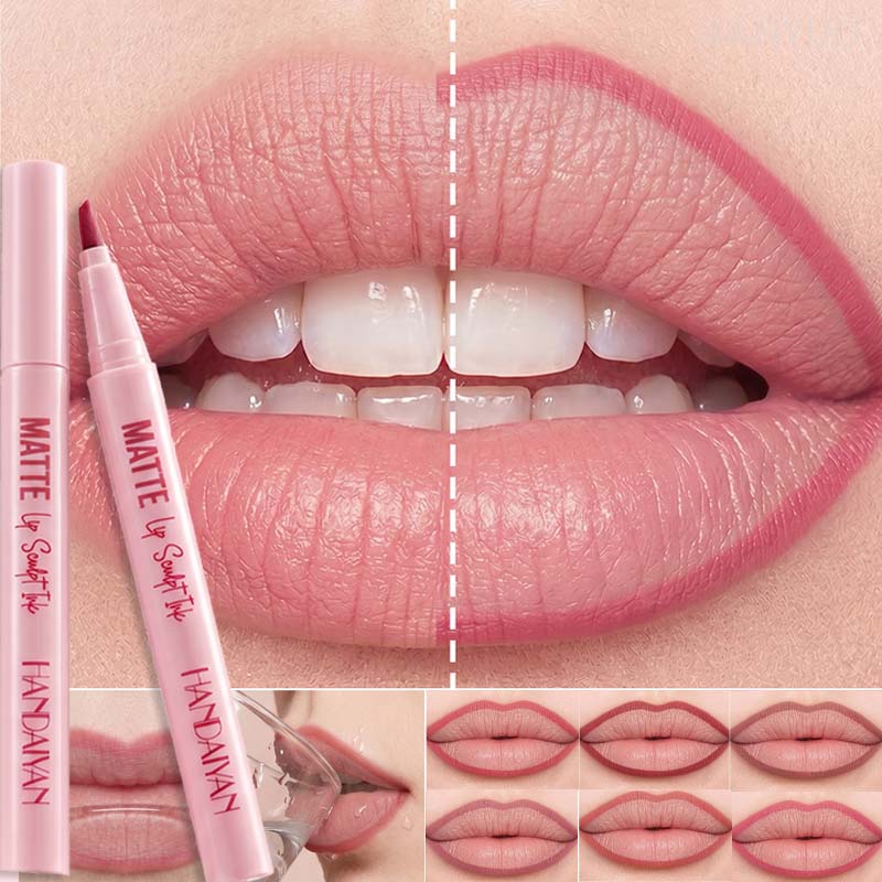 Lip Liner Pencil - 6色リップライナーペン、長持ち、防水防汗、発色が良い、色褪せない、リップコントゥアービューティーメイクアップ