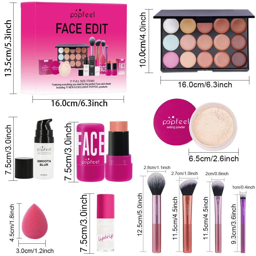POPFEEL バレンタインデー＆ホリデーメイクアップギフト - Huda Beauty Makeup Set のレビューと価格