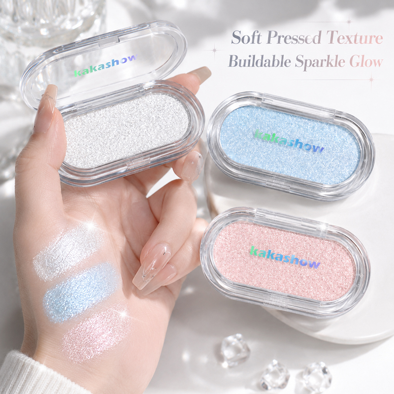 韓国ダイヤモンドシマーハイライターパウダー、3色入りファイン - Rare Beauty Makeup Highlighter のレビューと価格