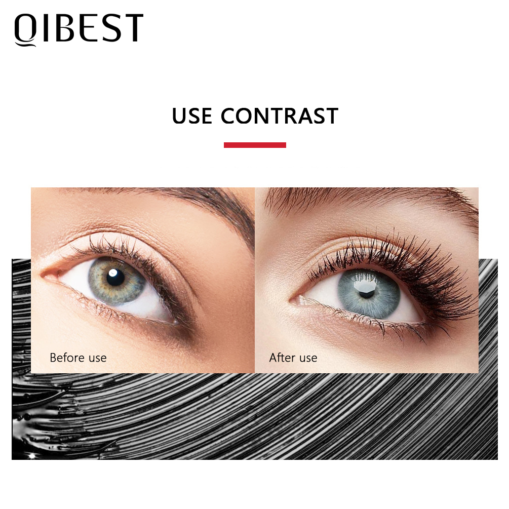 Qibest-長くて厚いまつ毛用のマスカラ4Dマスカラ,黒, - Huda Beauty Makeup Set のレビューと価格
