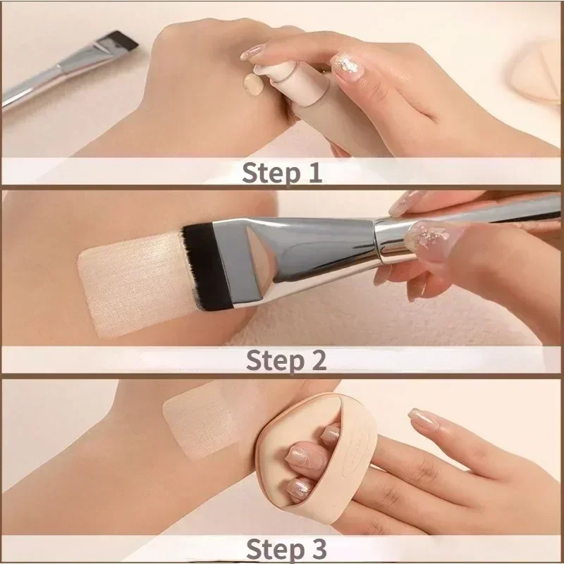 1Pc 超薄型ファンデーションブラシ軽量薄型顔輪郭ブラシフラ - Makeup Beauty Ro のレビューと価格