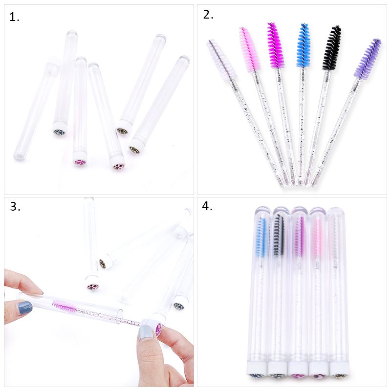 再利用可能なまつげブラシチューブ,交換可能な眉アプリケーター - Beauty Makeup Wholesale のレビューと価格