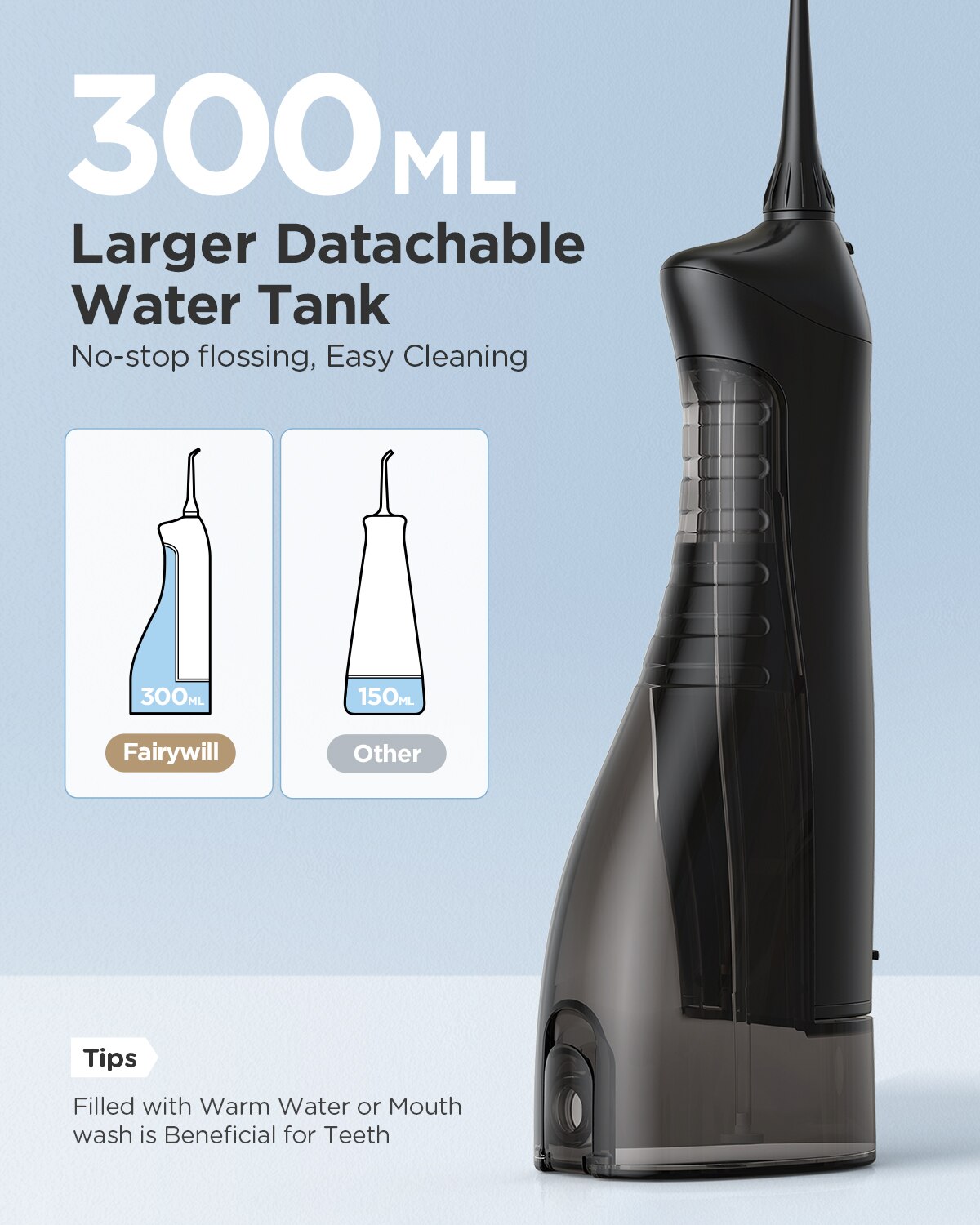 Fairyill水フロッサー口腔洗浄器充電式ポータブル歯科3 - Micellar Water Cleanser のレビューと価格