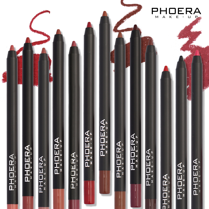 13 色の口紅ファッションポータブルリップライナー鉛筆メイク - Lip Liner Pencil のレビューと価格