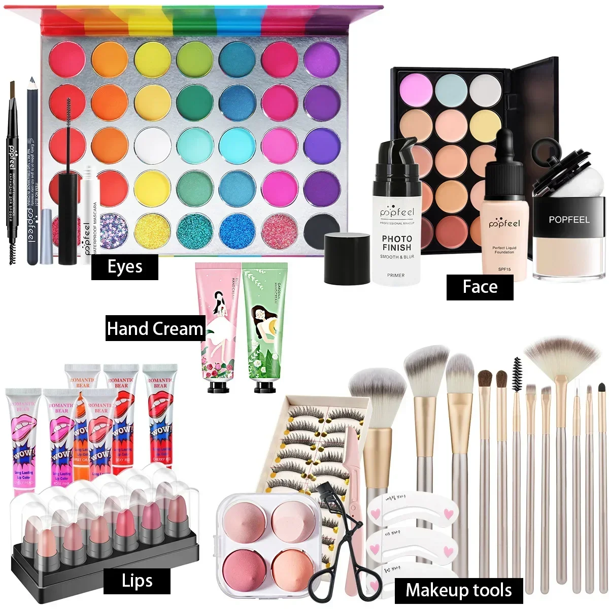 POPFEEL オールインワン メイクアップ キット ギフト - Huda Beauty Makeup Set のレビューと価格