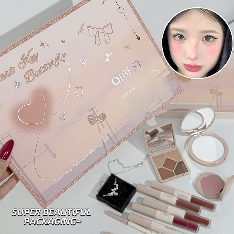 QIBEST フェイスメイクアップセット 4pc ダブルエン - Huda Beauty Makeup Set のレビューと価格