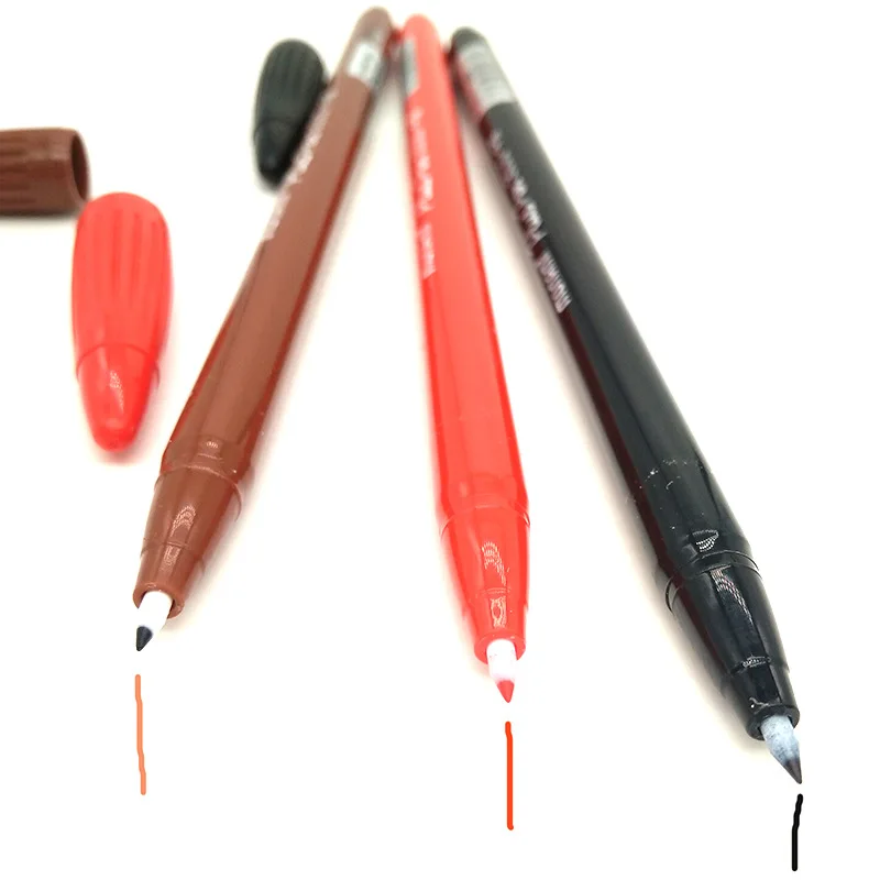 2 個防水タトゥーペンシル眉毛リップライナー黒茶色赤 Mic - Lip Liner Pencil のレビューと価格