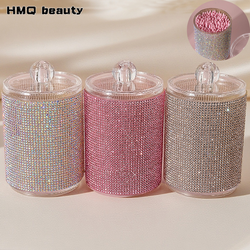 高級ダイヤモンド綿棒収納ボックスポータブル綿棒収納ケースデス - Beauty Makeup Wholesale のレビューと価格