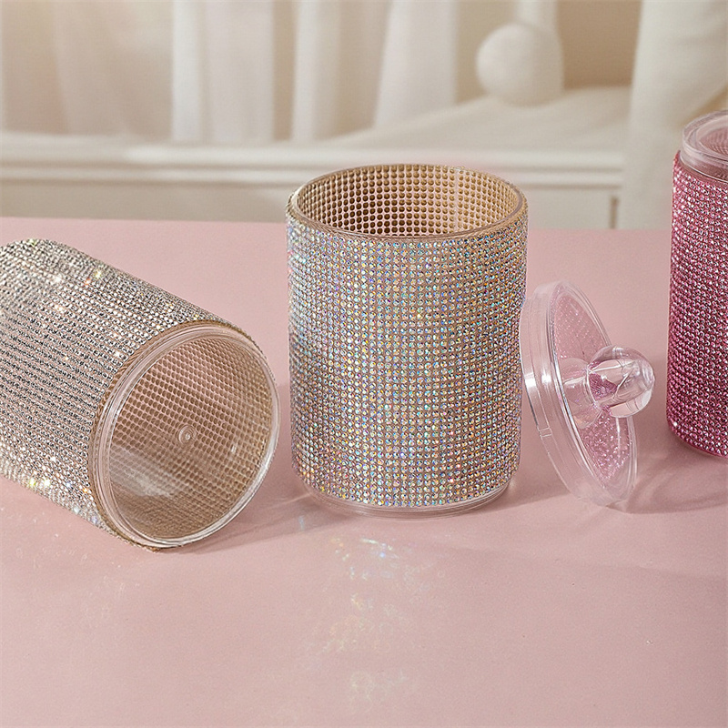 高級ダイヤモンド綿棒収納ボックスポータブル綿棒収納ケースデス - Beauty Makeup Wholesale のレビューと価格