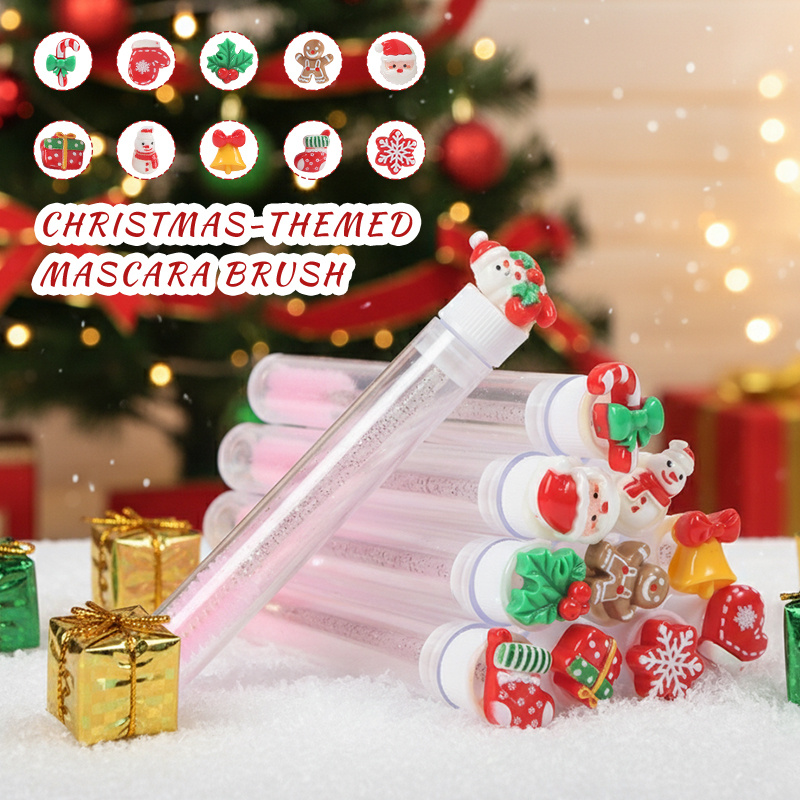 10本入りクリスマスアイラッシュブラシセット - サンタ雪の - Beauty Makeup Wholesale のレビューと価格