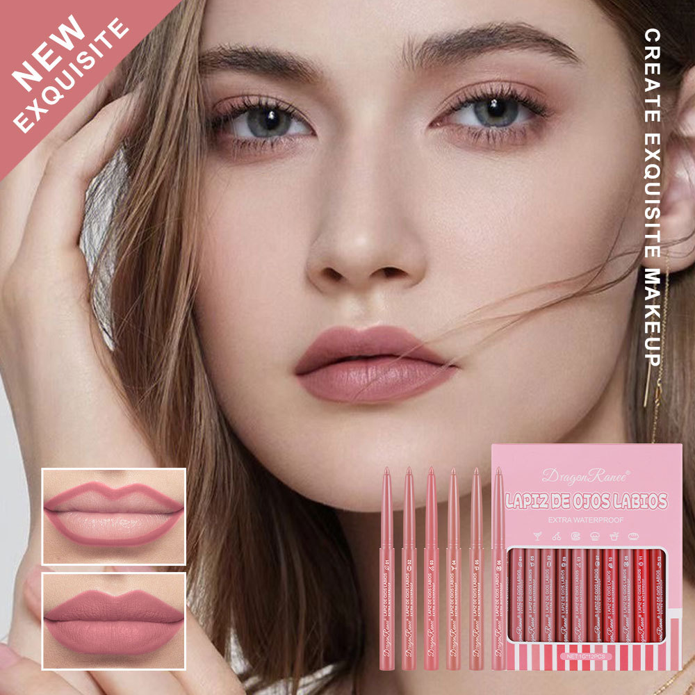 12色のリップライナーペンシルケースは、唇の全体の形を描き、 - Lip Liner Pencil のレビューと価格