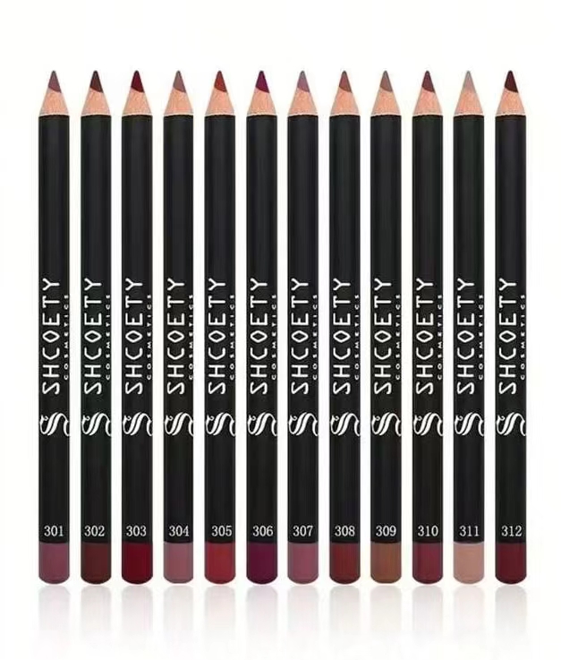 SHCOETY 欧米風クロスボーダー12色マット口紅リップペ - Lip Liner Pencil のレビューと価格