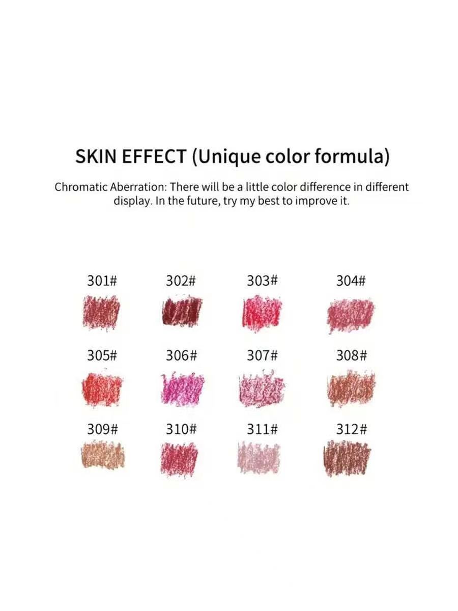 SHCOETY 欧米風クロスボーダー12色マット口紅リップペ - Lip Liner Pencil のレビューと価格