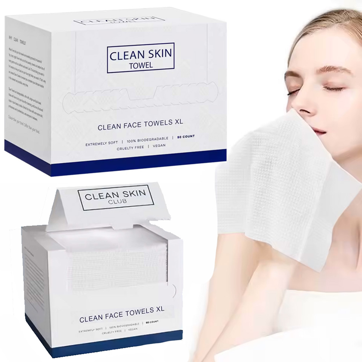 50枚入り/箱 使い捨てフェイスタオル フェイシャルクレンジ - Beauty Makeup Wholesale のレビューと価格