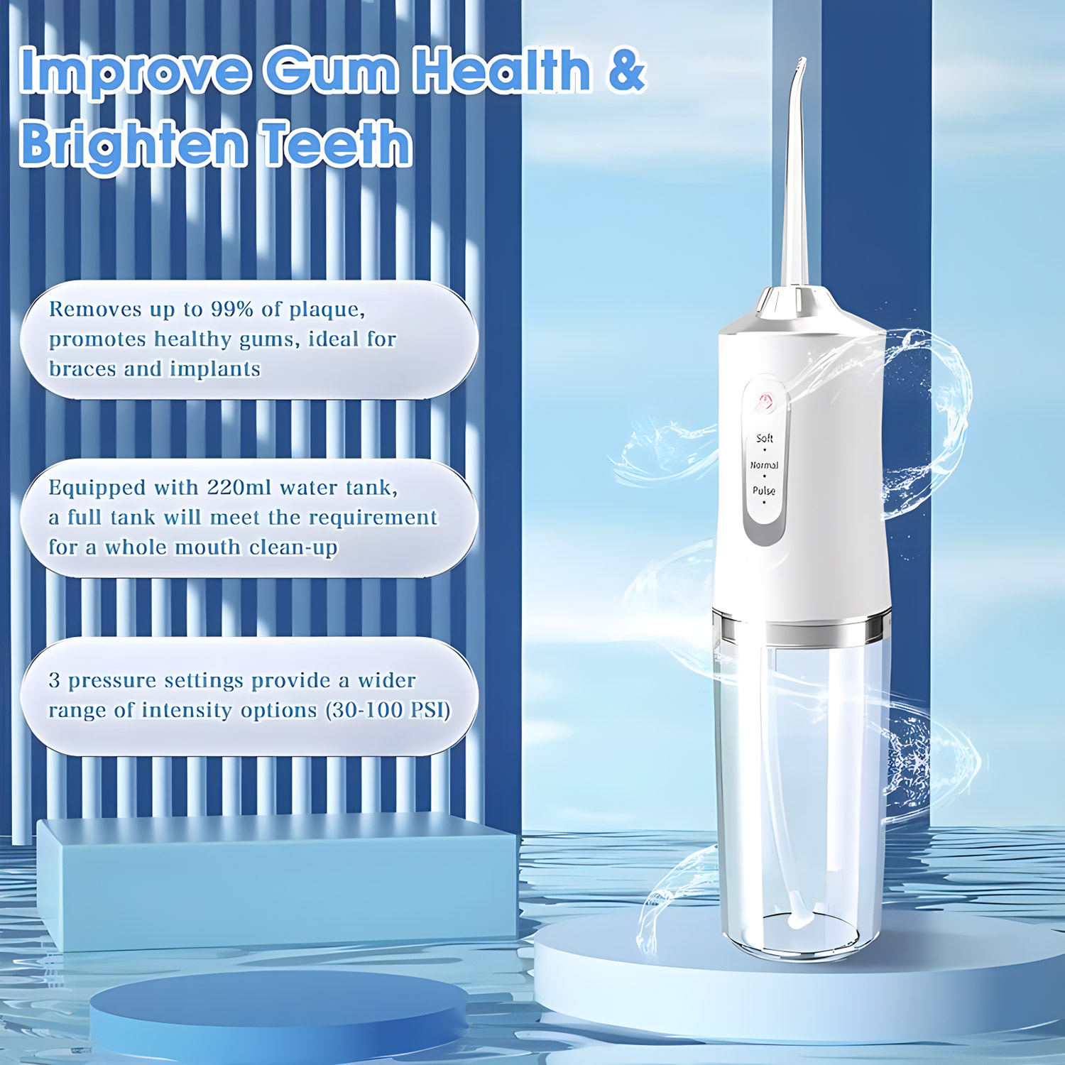 ポータブル口腔洗浄器 USB充電式ウォーターフロッサー、歯垢 - Micellar Water Cleanser のレビューと価格