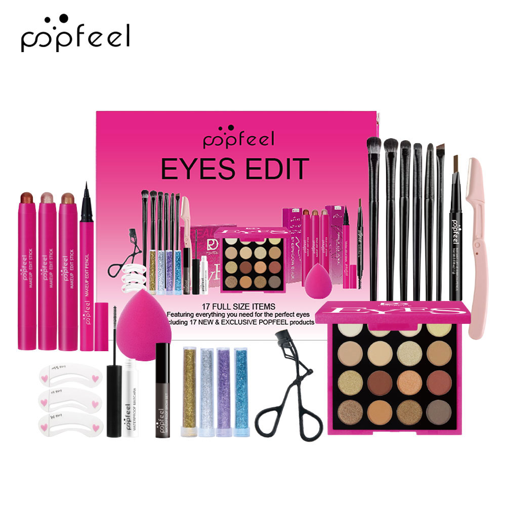 POPFEEL 22点アイメイクセット：16色アイシャドウパ - Huda Beauty Makeup Set のレビューと価格