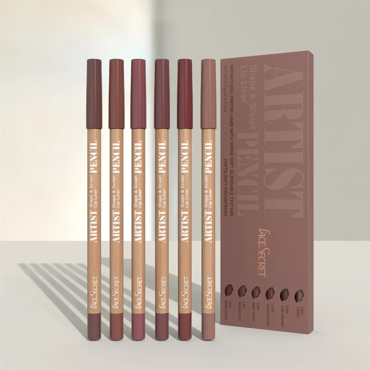 6 ピース/セットリップライナーペン 6 色防水と耐汗色褪せ - Lip Liner Pencil のレビューと価格