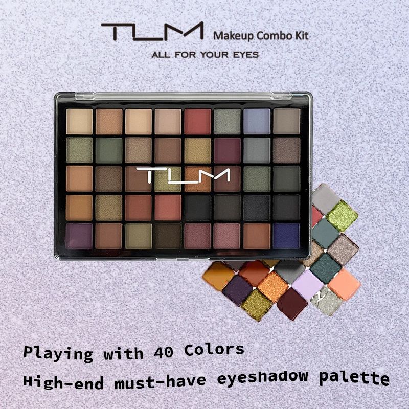 TLM 40 色のアイメイクアップヌードアイシャドウパレット - Beauty Makeup Palette のレビューと価格